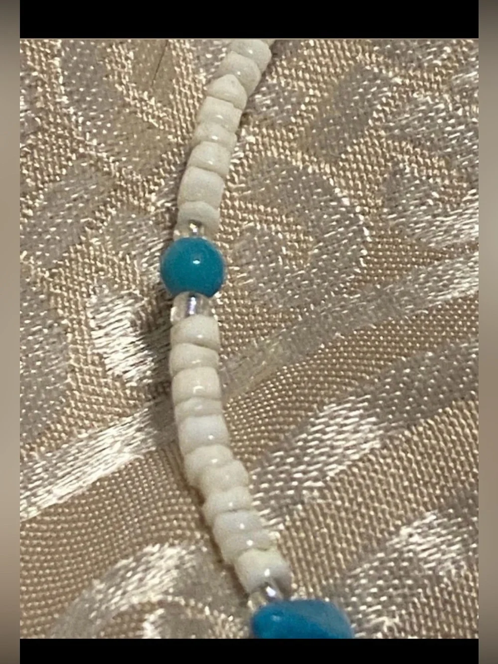 Turquoise, Malachite, Lapis Chip & Seed Bead Bracelet #7492